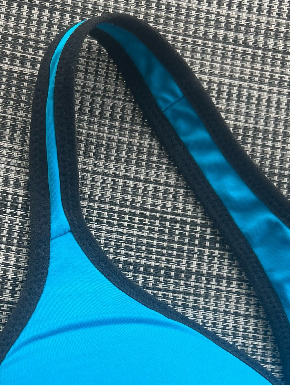 Victoria's Secret PINK Yoga Push-Up Cami Tank Top Blue Black Racerback Medium - Picture 5 of 7